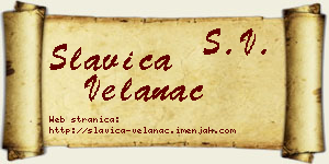 Slavica Velanac vizit kartica